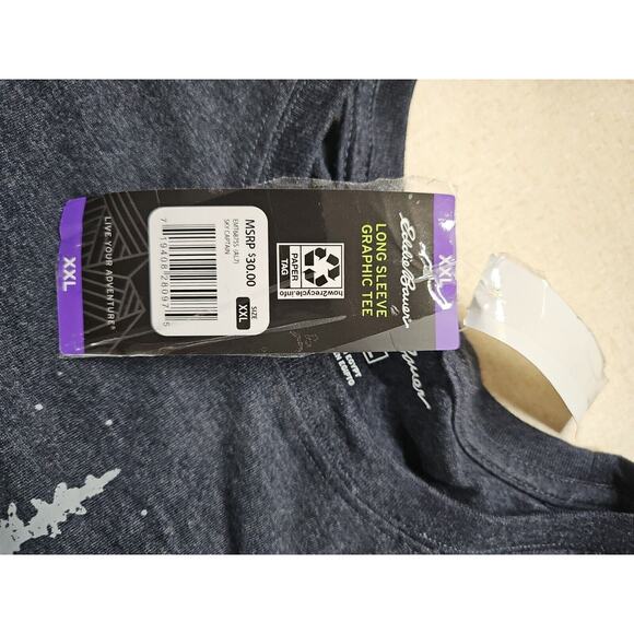 Eddie Bauer Men's Crewneck Graphic Tee Long Sleeve T-Shirt Size XXL Gorpcore - Picture 8 of 8